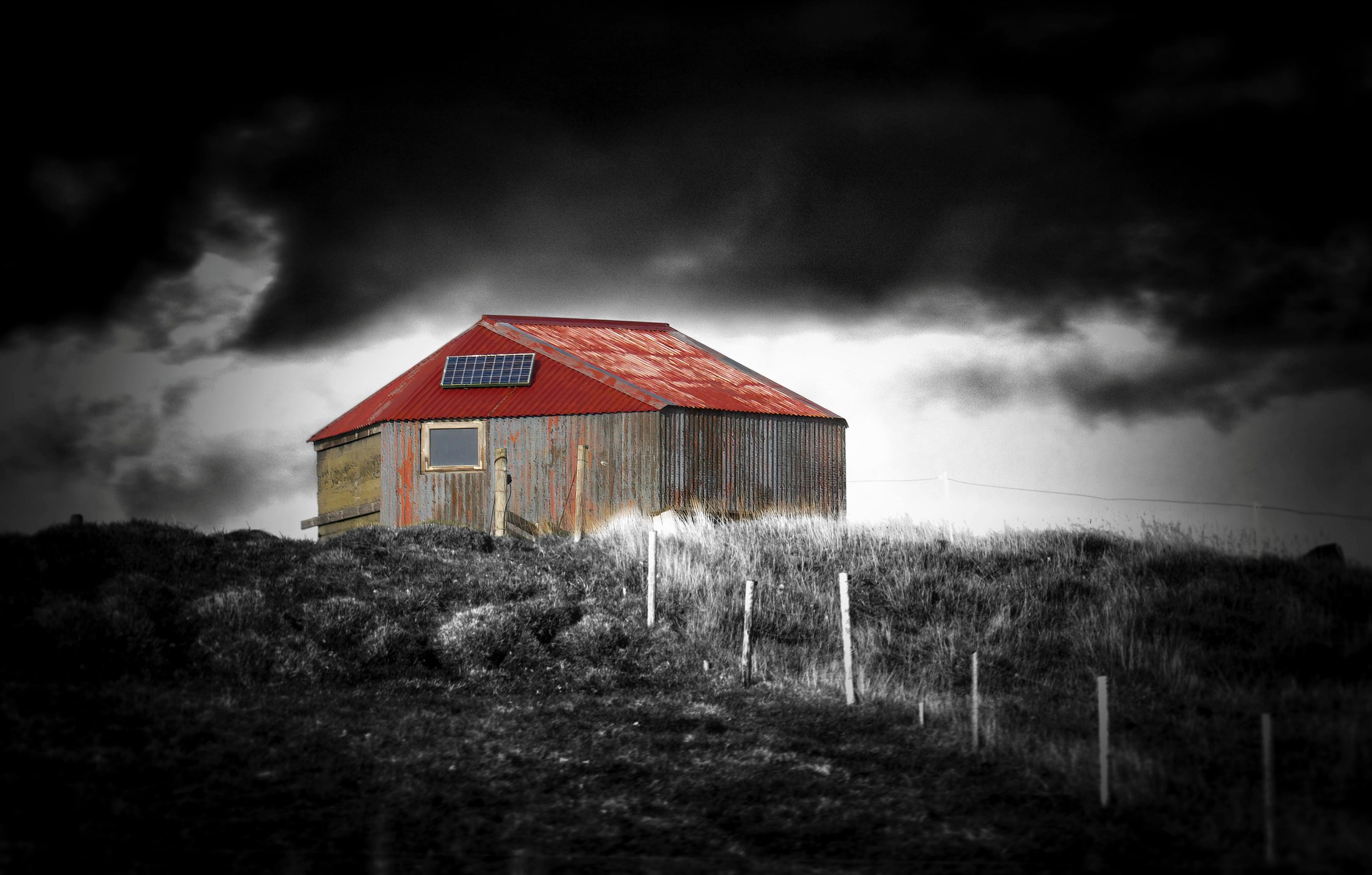 Red Roofed Building, Iceland III