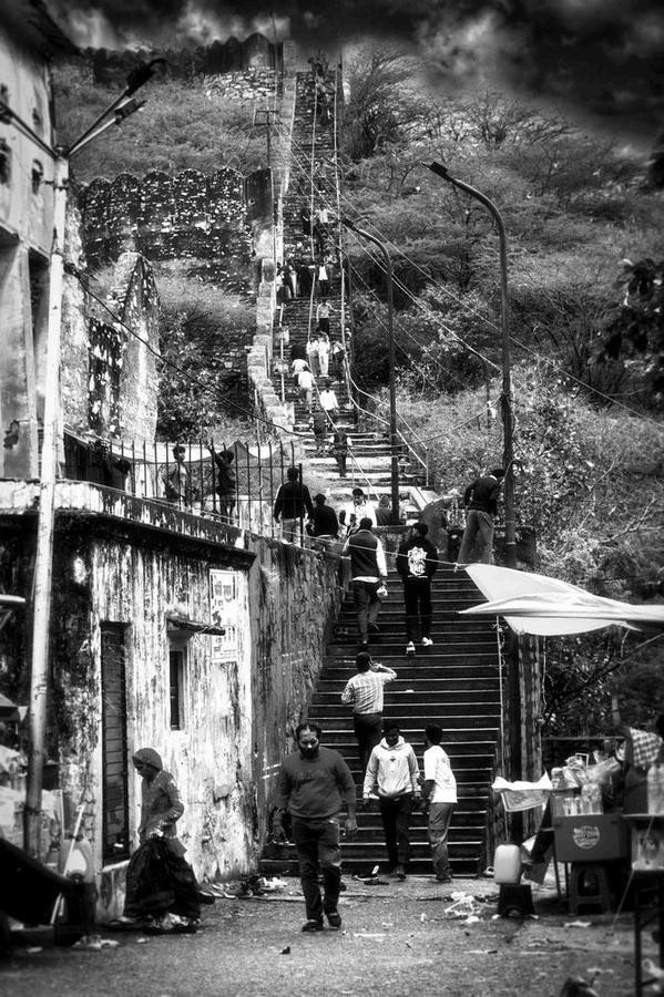 On the Steps, India